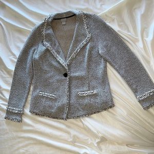 Chico’s Jacket, Size 1, black and tan